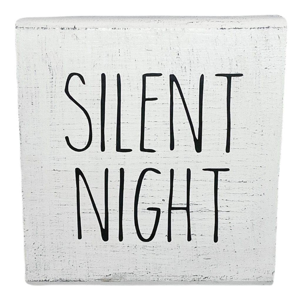 Silent Night Block Sign