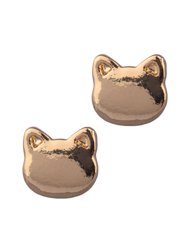 LAURA JANELLE CAT HEAD STUD EARRINGS