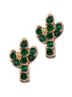LAURA JANELLE GREEN CACTUS STUD EARRINGS
