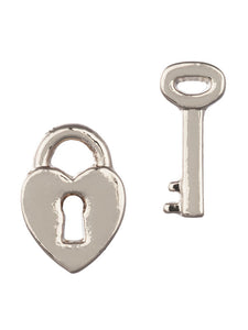 LAURA JANELLE  Lock/Key Stud Earrings