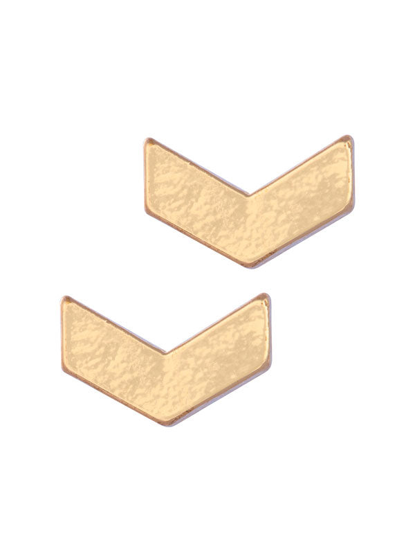 LAURA JANELLE Chevron Stud Earrrings
