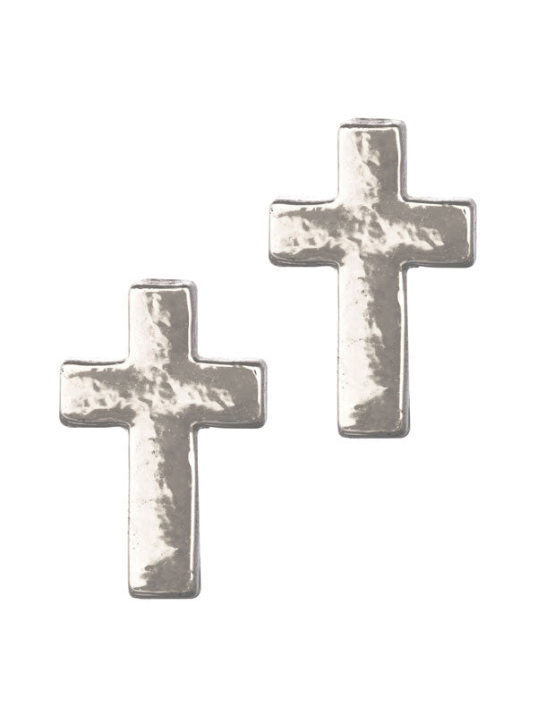 LAURA JANELLE SMALL CROSS Stud Earrings