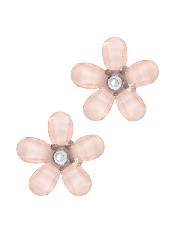 LAURA JANELLE GLASS FLOWER STUD EARRINGS
