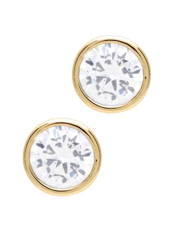 LAURA JANELLE ROUND CRSTAL STUD EARRINGS