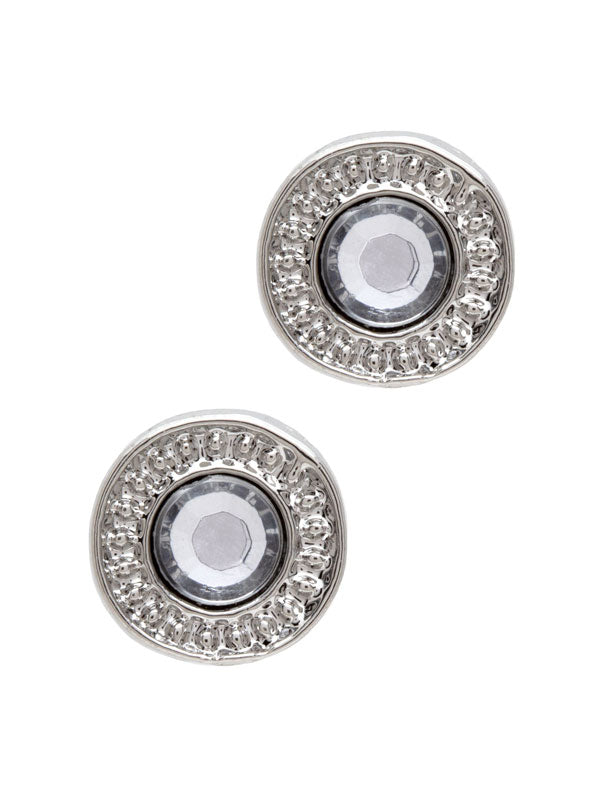 LAURA JANELLE RIM CRYSTAL STUD EARRINGS