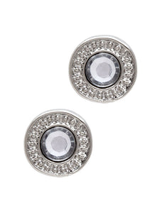 LAURA JANELLE RIM CRYSTAL STUD EARRINGS