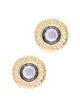 LAURA JANELLE RIM CRYSTAL STUD EARRINGS