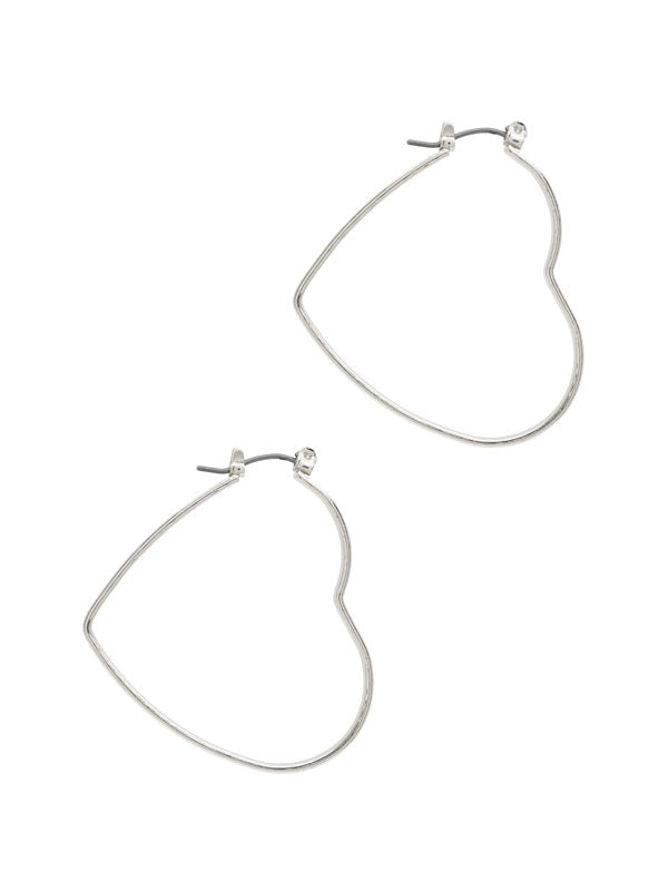 LAURA JANELLE LARGE HEART HOOP EARRINGS
