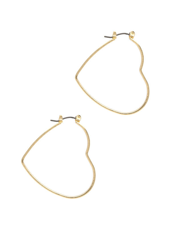 LAURA JANELLE LARGE HEART HOOP EARRINGS