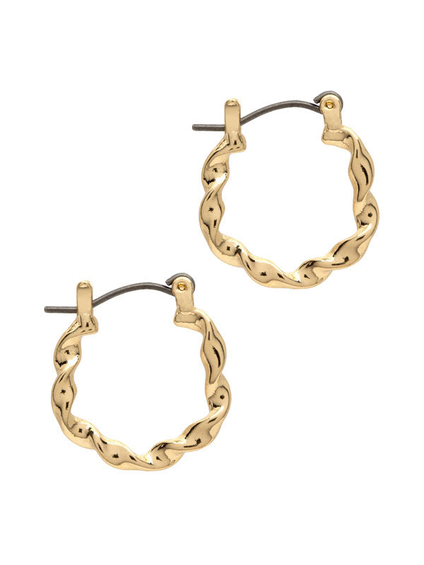 LAURA JANELLE TWIST RIBBON HOOP EARRINGS