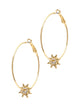 LAURA JANELLE HOOP & STAR EARRINGS