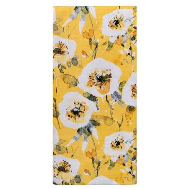 Sweet Home Yellow Floral Tea Towel