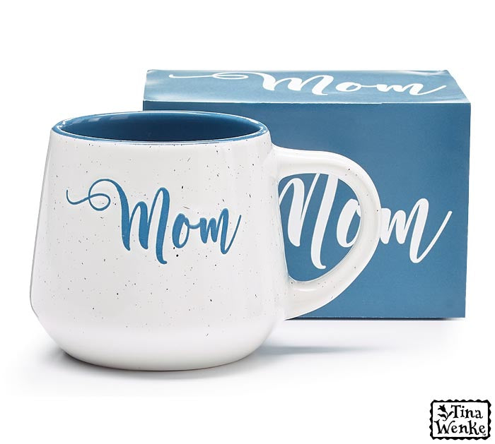 BLUE SPECKLED MOM MUG