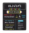 First and Last Day of School Reversible Chalkboard