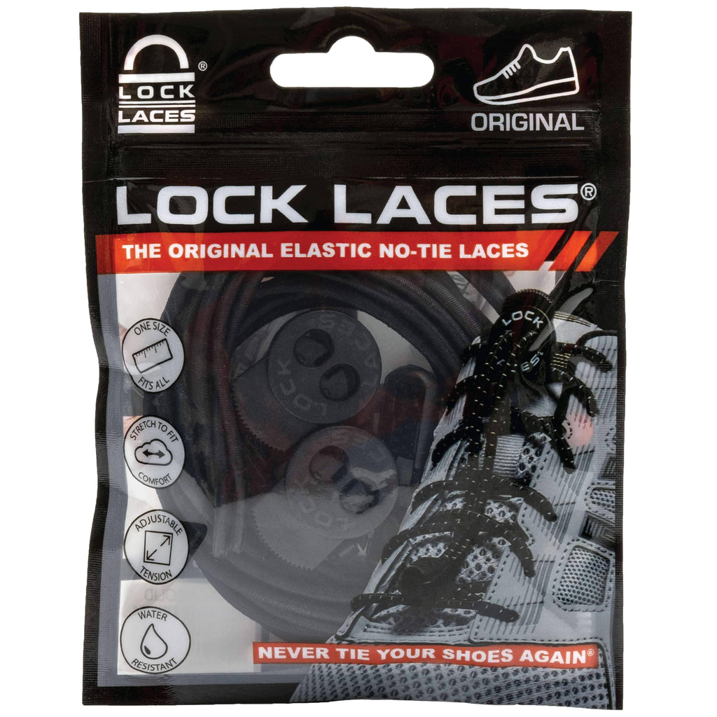 LOCK LACES - Black Solid