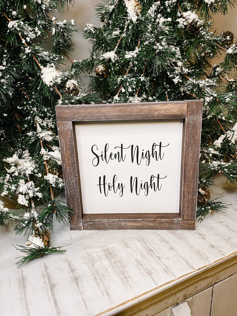 Silent Night Holy Night Faith Frame