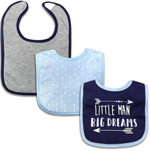 Modern Baby Drooler Bibs - 3 pack