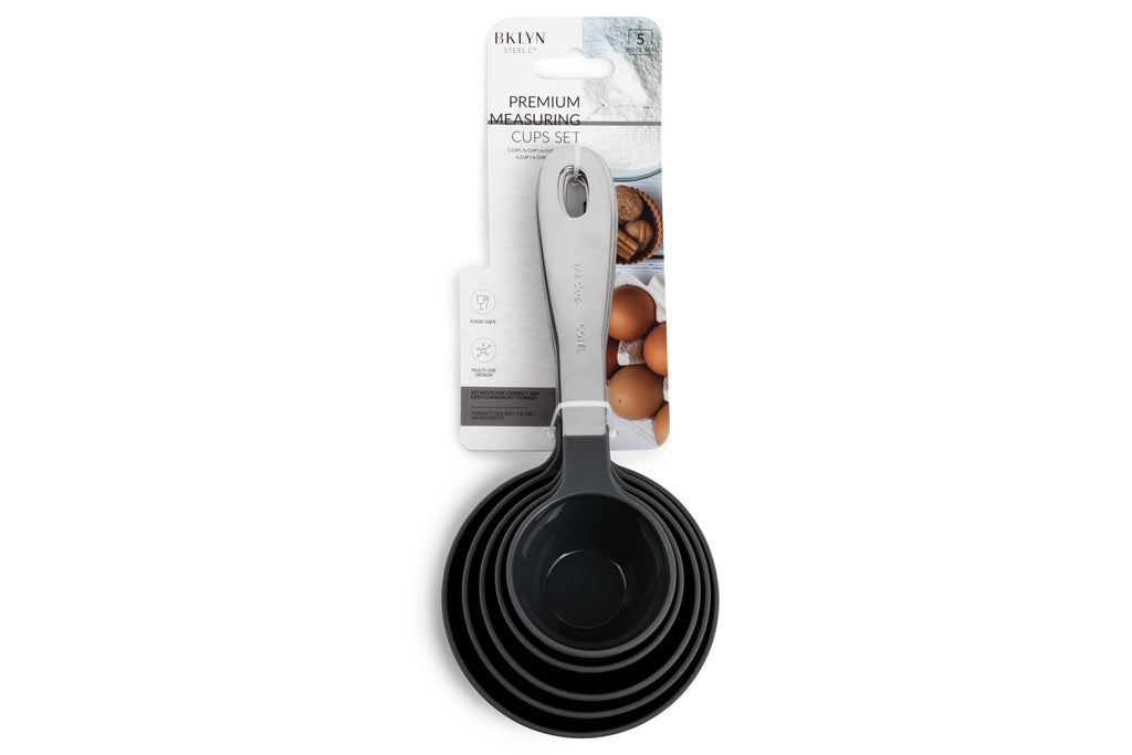 5Pc Premium Measuring Cups Set - Charcoal