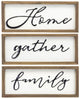Script Home Wall Art 3 Assorted