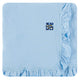 Kickee Basic Ruffle Stroller Blanket in Pond