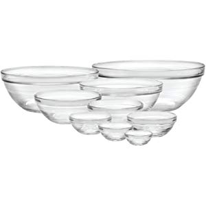 Glass Stackable Mixing Bowls 10 Pc set - Matarow