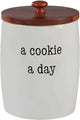 Just Words Cookie Jar with Bamboo Lid