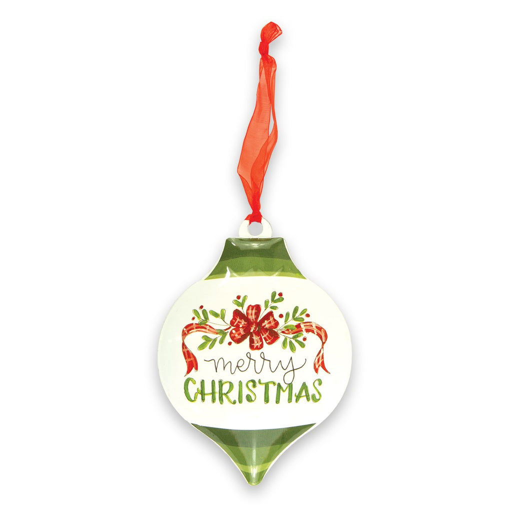 Christmas Metal Ornament Teardrop
