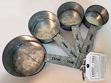 Galvanized Measuring Cups Set of 4 - Matarow