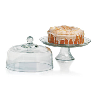 Anchor Hocking Glass Cake Stand with Cover