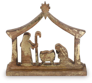 NATIVITY WITH HOLY FAMILY IN MANGER