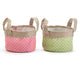 SPRING POLKA DOT CANVAS POT COVER ASTD - Matarow