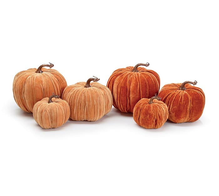 VELVET COVERED PUMPKIN COLORS