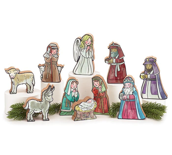 Nativity Set Child Like Look 10 piece set