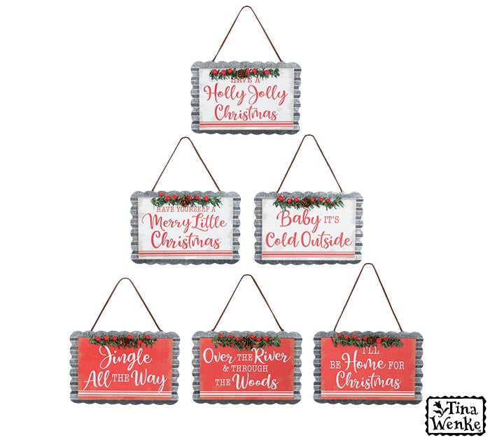 CHRISTMAS SONG SIGN ORNAMENT
