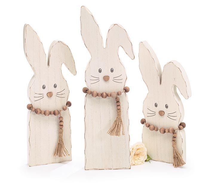 Wood Post Bunnies with Beads