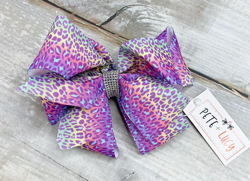 Pastel Jungle Texas size Bow