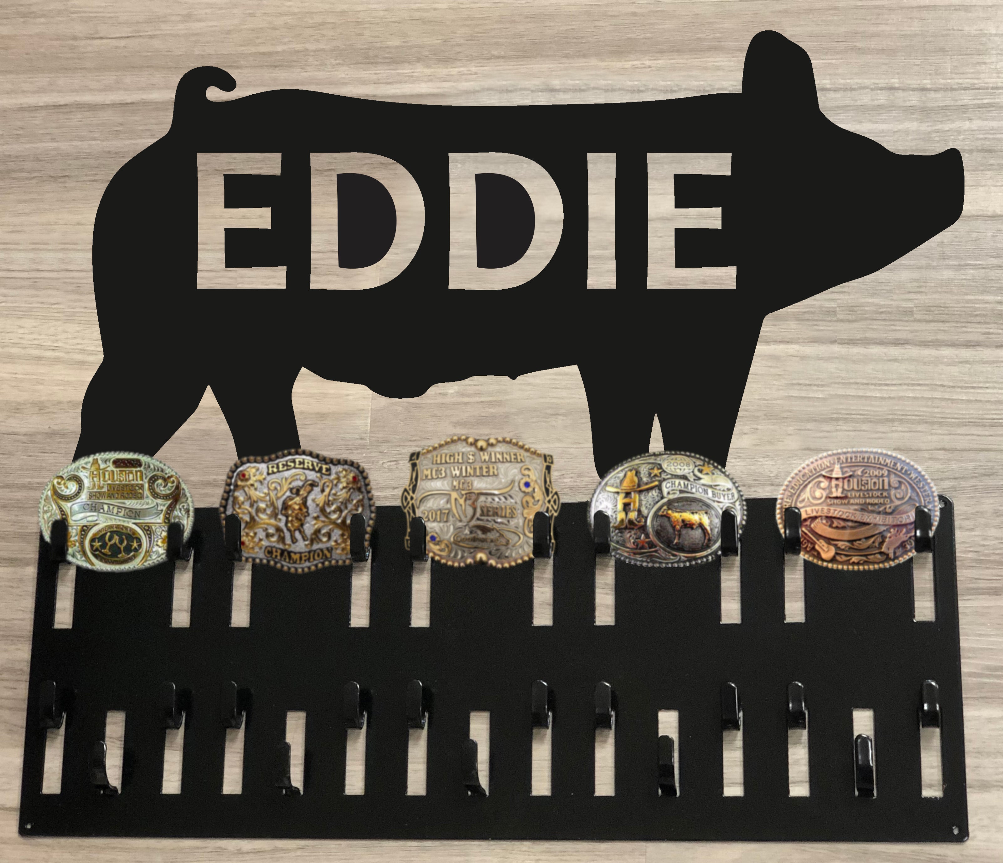 Pig sales belt buckle
