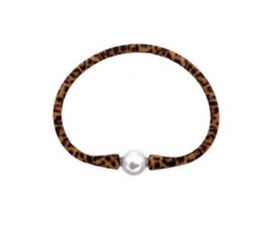 Silicone Bracelet with Pearl Bracelet