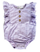 Denise Button Front Ruffle Romper