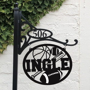 Sports with Last Name Interchangeable Metal Disc - Matarow