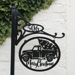 Merry Christmas Truck Interchangeable Metal Disc - Matarow