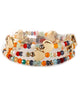 Glass Bead w/ Metal Heart Bracelet
