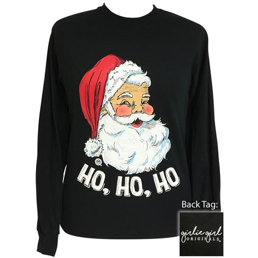 Classic Santa Black Long Sleeve Tee