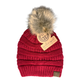 C.C. Beanie with Faux Fur Pom Collection - See Colors