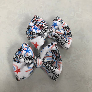 Fourth Of July Piggy Bows
