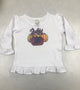 Neon Pumpkin Long Sleeve Ruffle Tee