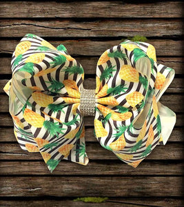 Pineapple Rhinestone Bow