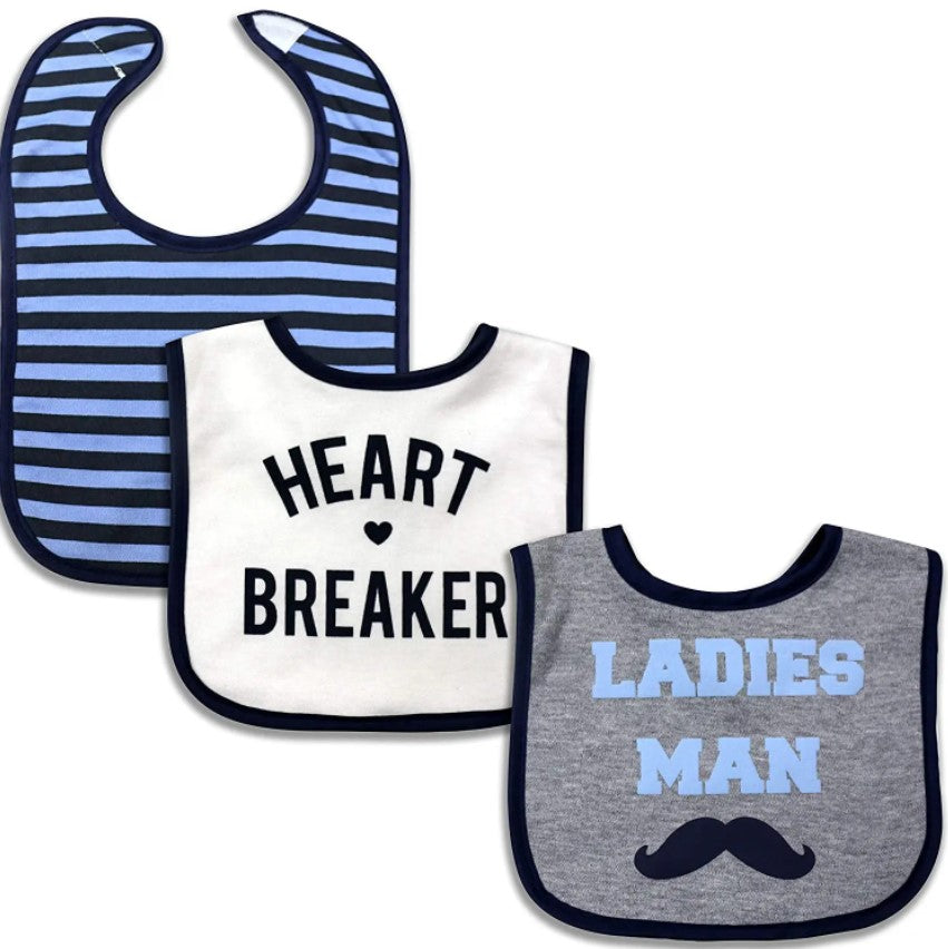 Modern Baby Drooler Bibs - 3 pack