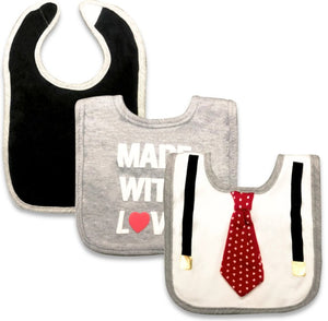 Modern Baby Drooler Bibs - 3 pack