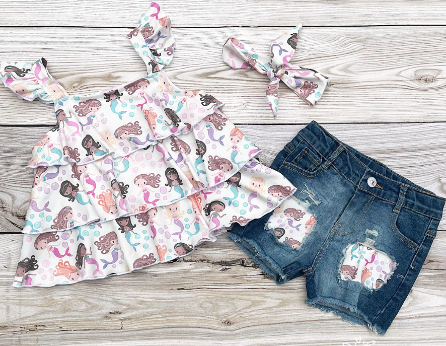 Mermaid Magic Denim Set